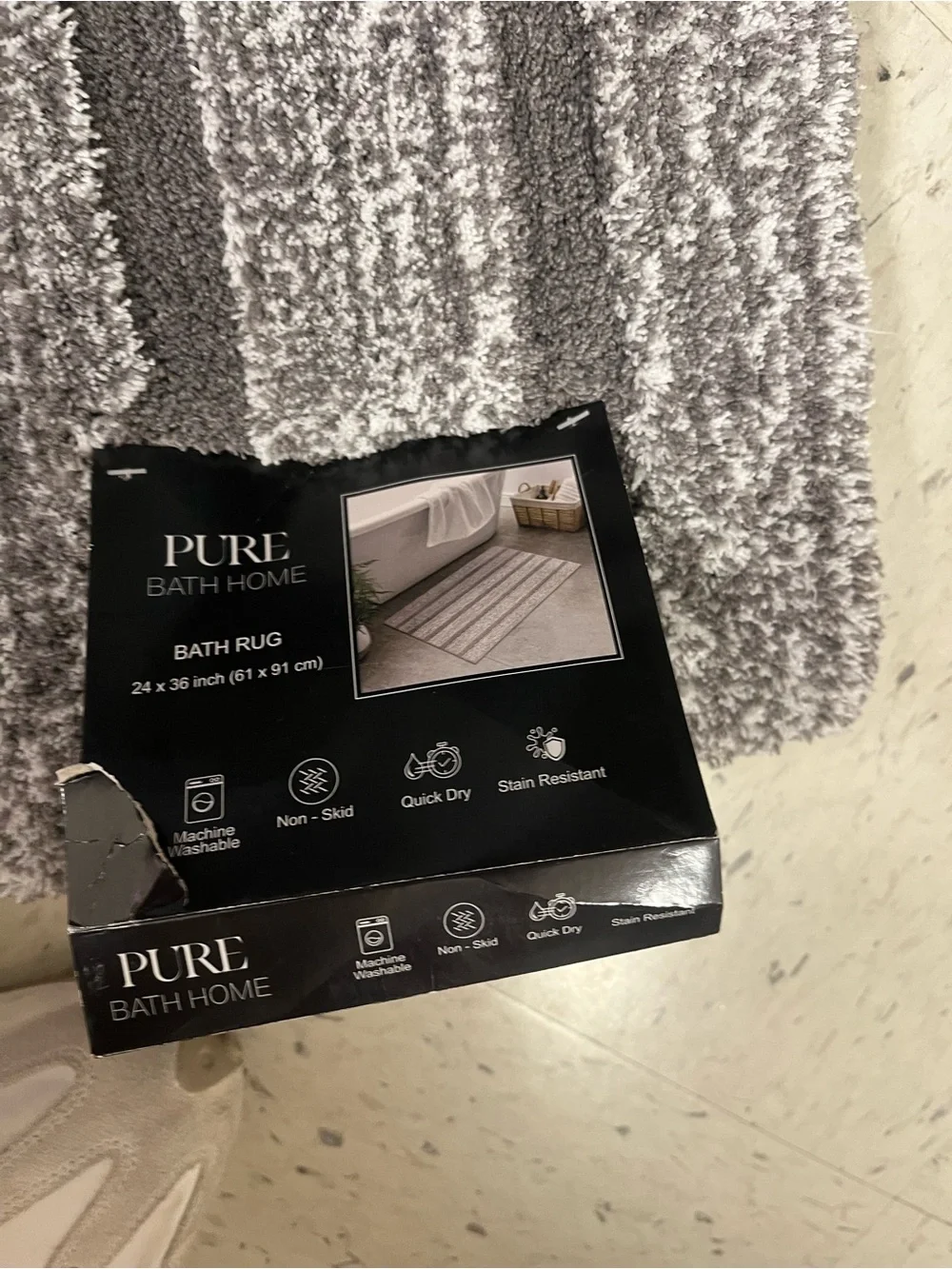 NWOT- PURE BATH HOME – BATH RUG